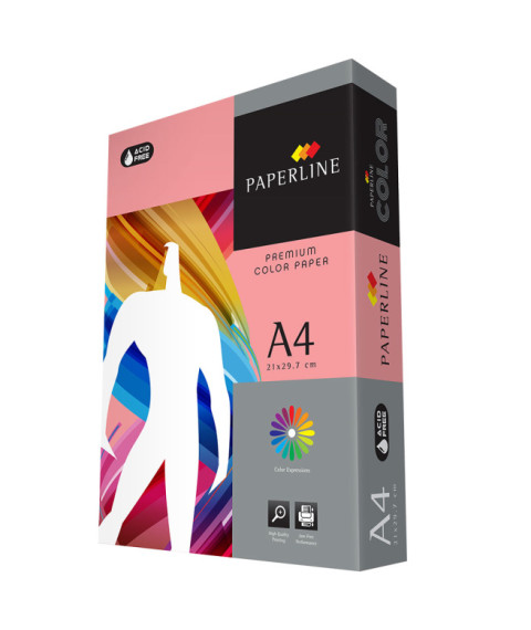 Hîrtie colorată A4 Paperline HP PINK, 80 gr/m2, 500 foi, neon, roz